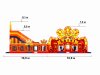 Коммерческий надувной Царь батут, площадью 200 м²
