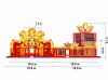 Коммерческий надувной Царь батут, площадью 200 м²