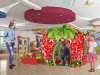 Домик клубничка — мягкий игровой дом с сухим бассейном