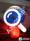 Подсветка надувных фигур и рекламных шаров — дополнительная опция
