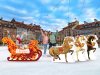 Фотозона на Масленицу — яркая композиция из саней и тройки