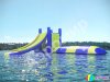 Надувная водная горка с вышкой и блобом
