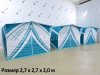 Каркасная палатка шатёр 2,7 х 2,7 м — металлокаркас, материал оксфорд + ПВХ