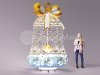 Новогодняя надувная фигура «Колокольчик» с эффектом снега и невероятной подсветкой