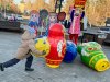 Большие надувные кегли в форме матрёшки