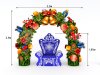 Комплект новогодних надувных фигур Арки и Трона
