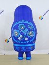 Надувной костюм Матрешка с авторским декором по русским народным мотивам