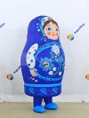 Надувной костюм Матрешка с авторским декором по русским народным мотивам