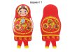Надувной костюм Матрешка с авторским декором по русским народным мотивам