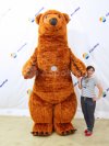 Надувной костюм Мишка, медведь из искусственного меха на одного оператора