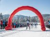Надувная круглая арка на опорах для спорта, праздников и оформления