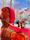 Декоративная фотозона — Лошадка Хохлома, Гжель
