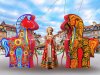 Декоративная фотозона — Лошадка Хохлома, Гжель