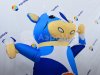 Аэромен машет рукой сложной стилизованной формы для любых отраслей бизнеса