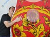 Надувной костюм Матрешка с авторским декором по русским народным мотивам