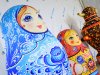 Надувная матрёшка Гжель