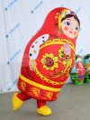 Надувной костюм Матрешка с авторским декором по русским народным мотивам