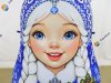 Матрешка новогодняя снегурочка