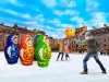 Большие надувные кегли в форме матрёшки
