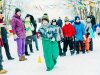 Бег в мешках — командный аттракцион