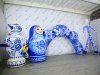 Надувная матрешка гжель