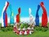 Имитация пламени в цветах национальных флагов