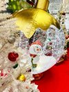 Ёлочный шар с игрушкой внутри — с эффектом вращения и яркой подсветкой