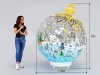 Надувной Ёлочный шарик-игрушка с невероятным эффектом снега и подсветкой