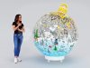 Надувной Ёлочный шарик-игрушка с невероятным эффектом снега и подсветкой