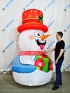 Снеговик в шляпе — новогодняя фигура для улицы и помещений серии лайт