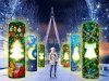 Новогодняя колонна — надувной световой столб