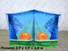 Каркасная палатка шатёр 2,7 х 2,7 м — металлокаркас, материал оксфорд + ПВХ