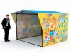 Каркасная палатка шатёр 2,7 х 2,7 м — металлокаркас, материал оксфорд + ПВХ