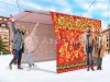 Каркасная палатка 2,5 х 2,5 м — металлокаркас, материал оксфорд + ПВХ