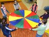 Игровой парашют — реквизит для командных игр, тимбилдинга и аниматоров