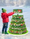 Мягкая пирамидка Ёлочка — праздничный игровой атрибут