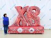 Пасхальное приветствие — надувные буквы ХВ