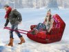 Надувные сани-трон — игровой реквизит для эстафет и развлечений на открытом воздухе