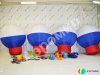 Надувной рекламный шар на опоре круглой формы с логотипом