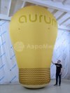 Надувной шар ламповидной формы — на опоре, с полной запечаткой