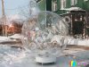 Надувной Ёлочный шарик-игрушка с невероятным эффектом снега и подсветкой