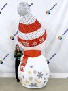 Надувной Снеговик с ёлкой — большая уличная фигура с подсветкой