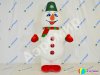 Новогодняя надувная фигура Снеговик из искусственного меха