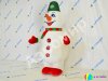 Новогодняя надувная фигура Снеговик из искусственного меха