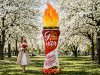 Стела День Победы с имитацией пламени