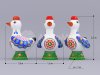 Надувная уточка в форме дымковской игрушки