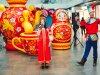 Надувная матрешка хохлома