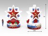 Надувная Звезда — декоративная фигура на опоре