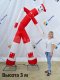 Фигура аэромена на двух ногах с логотипом