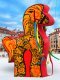 Декоративная фотозона — Лошадка Хохлома, Гжель
